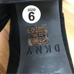 DKNY Caira Black Gold Vegan Suede Knee High Boot Buckle Chunky Heel Size 6 New Photo 10