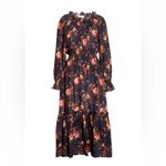 SEA New York Esme Silk Floral Long Sleeve Dress in Navy, Size S, NWT Blue Photo 10