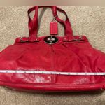 Coach 13924 Large Leather Garnet Bag Dark Berry Color Photo 11