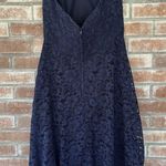 David's Bridal David’s Bridal Marine Blue Lace Bridesmaid Strapless Dress Short Cocktail Size 8 Photo 3