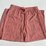 Loft  Sleep PJ Pajama Pants Wide Leg Lightweight Animal Print Lounge Coral Brown Photo 6