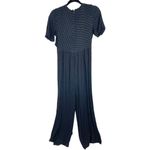Madewell  Women's Black Polkadot Deep-V Short Sleeve Jumpsuit Dot Jacquard 2 Photo 2