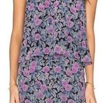 Joie  Everla Floral Dress Black Blue Purple Floral Snakeskin Sleeveless Mini S Photo 0