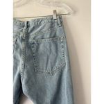 Topshop  Moto Hayden Distressed Slim Straight Light Wash Mid Rise Jeans Size 25 Photo 3