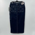 True Religion denim cargo maxi skirt size 27 NWT Photo 2