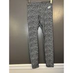 Nike Leggings Womens Small Black White Allover Print Cotton Blend Swoosh Yoga Photo 1