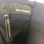 The Kooples  Wool & Leather Pencil Skirt Navy / Black Photo 5