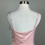 Laundry by Shelli Segal Pink Satin Column Evening Gown Size 12 Laundry Sleeveless Thigh Slit Slip Dress Photo 7