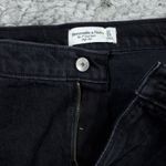 Abercrombie & Fitch Abercrombie High Rise 7" Dad Jean Shorts Black Denim Stretch Plus Size 24 37 Photo 3