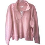 Topshop Ribbed Velour Half Zip Sweatshirt 4-6 NWT Photo 1