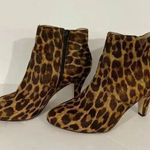 INC  womens size 7M‎ pony hair leopard animal print heel boot booties Photo 1
