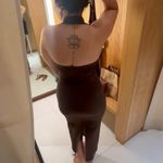 Mango  Dress Chocolate Brown Photo 2