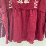 Sundance Peasant Bohemian Embroidered Lantern Sleeve Top in size M Size M Photo 7