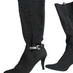 Etienne Aigner Ettiene Aigner Black Zip Up Tall Pointy Stretch Boots Photo 1
