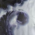 Prada 100% Silk Satin Blue Floral Pleated Knee Length A-Line Wrap Skirt 40 US 4 Photo 4