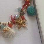 House of Harlow 1960 viral Gold Multicolor Sea Shell Ocean Charm Necklace Photo 3