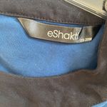 Eshakti  Blue Black Colorblock Blouse Top Long Sleeve Women's Plus Size 2X/20W Photo 2