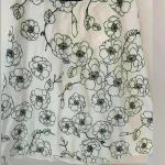 White House | Black Market  WHBM White and Black Embroidered floral skirt - Size 6 Photo 0