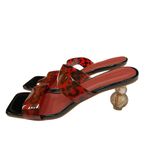 Eilyken Square Toe Ladies Slippers Funky Clear Heel Women Leopard Slides US‎ 10 Black Photo 1