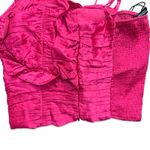 ZARA  Pink Satin Ruffle Cropped Sleeveless Ruffle Tank Top size XS NEW Tags Photo 8