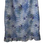 Byer Too! Vintage Mini Dress Ruffle Hem Embroidered Floral Y2K FairyCore Size M Blue Size M Photo 3