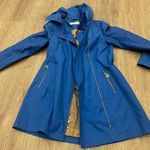 Michael Kors Womens Blue Trench Coat Photo 1
