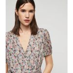 All Saints Ilia Pink Floral Wrap Sketch Top - Size - 6 Photo 1
