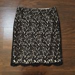 White House | Black Market black & nude lace pencil skirt size 4 Photo 1