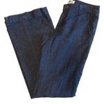 Chadwick's Womens Flare Jeans Mid Rise Dark Wash Cotton Stretch Blue Size 8 Photo 0