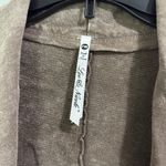 Leo & Nicole Open Front Acid Wash Brown Cardigan Sweater Photo 5