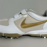 Nike ‎ 314904-171 SP Women's White/Gold Soft Spikes Golf Sneakers Shoes Size 8.5 Photo 0