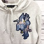 Anthropologie Sanctuary X  Crane Bird Embroidered Crop Hoodie: Heathered Grey Photo 7