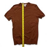 Nordstrom Brown Knit Short Sleeve Sweater by  Minimalist Preppy Soft Pullover XXS Photo 4
