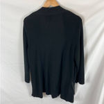 H by Halston  Black Ribbed Cardigan Side Zip Size XL Photo 5