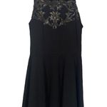 AQUA Black Lace Sleeveless Mesh Upper Dress Women SZ L Photo 9