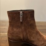 Aquatalia  Chestnut Suede Ankle Booties Size 5 EUC Photo 4