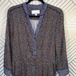 Anthropologie  ett:twa Christene‎ Silken Jumpsuit Long Sleeve Color Print Size 6 Photo 3