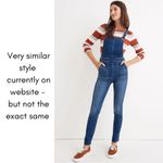 Madewell 🆕NWT Women’s Slim Fit Overalls Dark Wash Size L Stretchy 👖 Photo 8