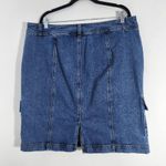Venezia Cargo Jean Skirt Size 10 Venezia Lane Bryant Straight Denim Skirt Blue Photo 3