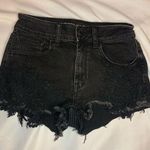 American Eagle American-eagle-outfitters Women's Black Hi-Rise Shortie Flower Overlay Sz 0 Photo 0