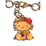 Sanrio Hello Kitty Silver Tone Charm Bracelet Pink Blue Clear Rhinestones 8" Photo 1