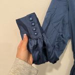 Baltic Born  Blue Satin Jenna Long Sleeve Wrap Maxi Dress L Photo 3