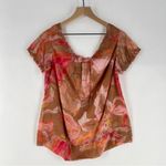 Diane Von Furstenberg Diane‎ Von Furstenberg Silk Blend Floral Print Sheer Chiffon Scoop Neck Blouse Photo 7