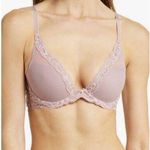 Natori ππ Feathers Plunge T-Shirt Bra ~ Antique Pink 32DD NWT Photo 0