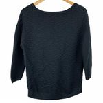 CALIA by Carrie Underwood Textured Crew Sweatshirt Black Photo 2