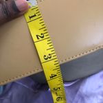 90s/2000s Y2K Vintage Office Siren patchwork checkered rectangular boxy shoulder hand bag purse cream tan beige navy blue denim silver accents. #whimsygoth #fairycore #classic #western boho country gothic Photo 4