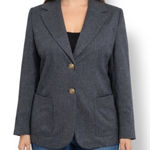 Vintage Giorgio Sant’Angelo Gray Wool Blazer Jacket Structured Tailored Minimal Size M Photo 0