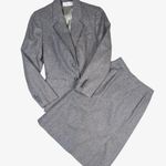 Vintage Evan Picone Two Piece Wool Skirt Suit Gray Vintage Size 8 Modern Size 0 Photo 13