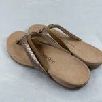 Vionic Bella II Orthotic Technology Sandals Rose Gold Thong Bow Detail Shoes 9.5 Photo 7