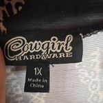 Cowgirl Hardware Button Down Western Wear‎ Top Size 1X Black Photo 6